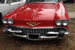 1958 Cadillac Series 62 2 Door Coupe Red And White!!! Photo