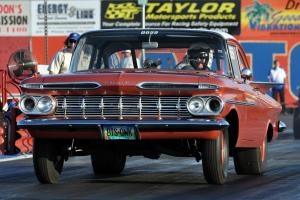 59 CHEVY BISCAYNE 2D SEDAN, ORIGINAL PAINT, NOSTALGIA RACER