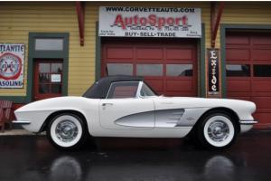 1961 Corvette Radio Delete Fuelie #'s Matching California Car White/Siver Coves Photo