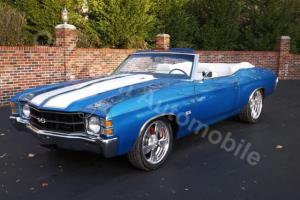convertible, restored, solid, posi, PDB, PS, bucket, power top, a/c, blue, white Photo