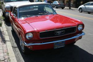 Vintage 1966 Candy Red Mustang convertible Photo