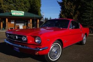 1966 Ford Mustang Fastback 289 V8 Automatic Candy Apple Red 2+2 Black interior Photo
