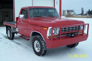 1978 FORD F250 4X4 XLT RANGER, RED, 4WD, REGULAR CAB, FLATBED, CLASSIC