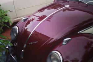 Maroon and white VW Beetle Photo