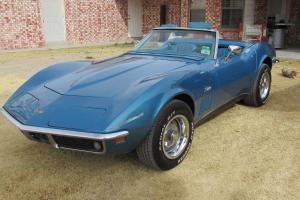 1969 CORVETTE COUPE ROADSTER HARD & SOFT TOPS MATCHING # 350 AUTO A/C CAR