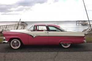 Restored Pink & White 1955 Ford Crown Victoria with rare 3 speed (55 56 57) Photo