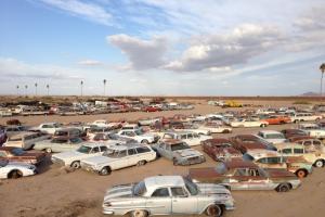 A Package of 550 Plus Unmolested Classic Cars in a Arizona Storage Towing Lot Photo