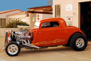 Ford : Model A Roadster, hot rod, custom car Photo