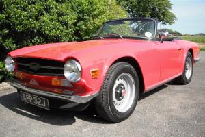  EXCELLENT 1970 TRIUMPH TR6 150BHP UK CAR IN RED MANUAL OVERDRIVE TAX EXEMPT 