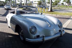 1958 PORSCHE 356 A CABRIOLET. SILVER WITH RED. SAME OWNER SINCE 1975. SUPERB CAR
