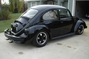 1974 vw bug, Black, Volkswagen, Beetle, Narrowed beam, Lowered, Photo