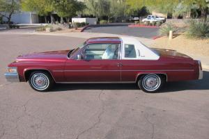 COUPE DEVILLE PRIME / ROSE / RED / WHITE VINAL TOP ALL LEATHER INTERIOR