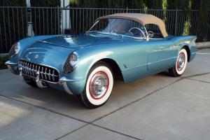 1954 Corvette Pennant Blue Numbers Matching