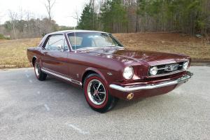 1966 Mustang Factory GT Vintage Burgundy Air conditioned pony interior very nice Photo