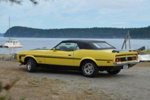 Medium Bright Yellow 1973 Mustang Convertible - Show Car Quality