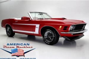 1970 RED ON RED MUSTANG CONVERTIBLE LOADED....PS,PB AND AC. GORGEOUS PAINT, BODY Photo