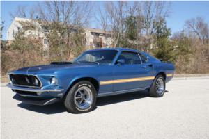 1969 Ford Mustang Mach1 R code 428 CJ 4 Speed Rotisserie Restored Acapulco Blue Photo