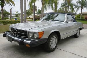 1977 Mercedes Benz 450sl - garaged, 81,387 original miles, silver w blue leather