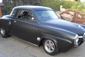Bullet Nose Old school hot rod , tubbed  flat black paint