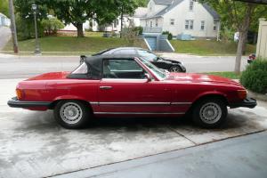 VINTAGE 1976  RESTORED MERCEDES BENZ 450 SL CHERRY  RED SHOW CAR ******** Photo