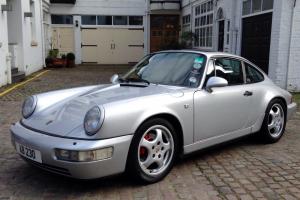 Porsche 964 911 coupe mint car with huge history file silver with black leather Photo