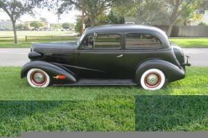 1937 CHEVY SEDAN STREET ROD MAT BLACK RUST FREE FL CAR RUNS GREAT V8 350 OFFERS? Photo