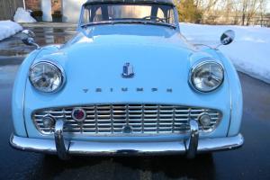 1960 TRUMPH TR3A POWDER BLUE WITH OVERDRIVE