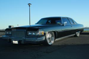 1975 Cadillac DeVille Lowrider, airbags, air ride, switches, bagged, stereo Photo