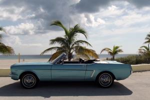 1965 Ford Mustang Convertible, Turquoise Metallic with Black Interior, V8