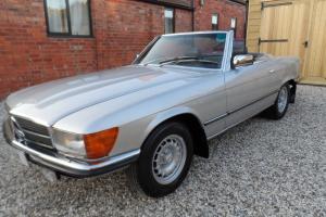1980 MERCEDES 350SL, stunning car in Astral silver new mot comp history blk hood
