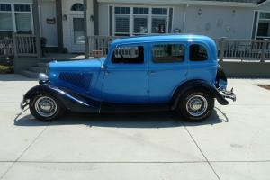 1934 4Dr Ford Hot Rod Two Tone Blue Beautiful Condition Photo