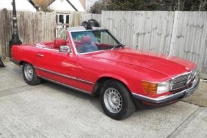  Mercedes Benz. Rare 380SL Model. 1980..Red.with rear seats.  Photo