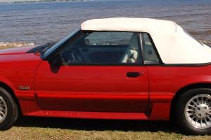 RARE 1987 FORD MUSTANG RED GT CONVERTIBLE.  3700 ORIGINAL MILES-MINT-  1 OF 702!