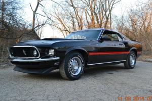 1969 MUSTANG FASTBACK WITH MACH 1 TRIM 351 4V SHARP NICE NEW BLACK PAINT Photo