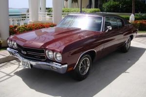 1970 CHEVROLET CHEVELLE SS 396 BLACK CHERRY AUTOMATIC ALL ORIGINAL & COLLECTABLE Photo