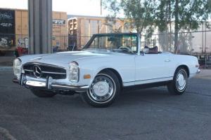 1970 Mercedes Benz 280SL Pagoda-White over Red-Hard Top-Beautiful Photo