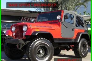 1986 JEEP CJ7 4X4 4WD FULL SOFT TOP AND DOORS CUSTOM ROLL CAGE CHEVY 350 V8