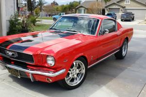 1966 MUSTANG FASTBACK WITH SHELBY STRIPES, N