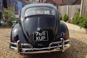 Black 1959 VW Beetle 117 Deluxe Sunroof LHD. Photo
