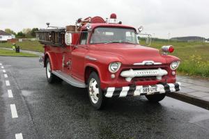 Chevrolet / Chevy American Fire Truck Pickup 1956 classis / Historic / Rare Photo