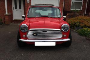 1990 Classic Rover Mini Mayfair, 998cc. Red with a black roof.