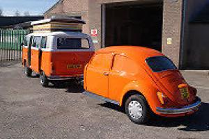 VW Camper Bay Window with Beetle Trailer Photo