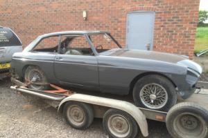 1967 MGB GT unfinished Clean project came out of the paint shop yesterday