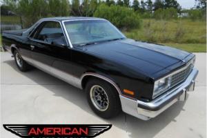 Excellent Condition and Fully Documented 87 El Camino V8 A/C PS PB PW PDL