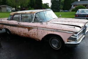1959 EDSEL 2 DOOR V8 AUTOMATIC  FORD COMPLETE NEEDS RESTORED BARN FIND Photo