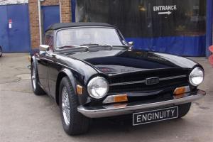 TRIUMPH TR6 PI 150 overdrive beautiful in Black with chrome wires  Photo