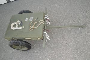 1945 JOHN WOOD M3A4 AMMUNITION HAND CART, RESTORED WITH ACCESSORIES