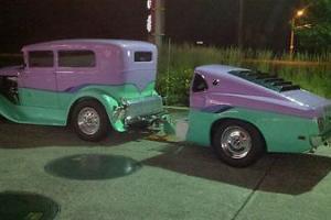 (1931 FORD 2dr sedan and Custom Trailer Combo) Straight out of the 80's AWESOME! Photo
