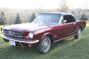 1965 Ford Mustang  Convertible Red Classic Beauty.Ready to go Needs Nothing Photo