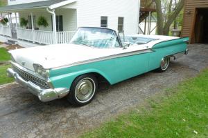 1959 Ford Skyliner Galaxie 500 Retractable Convertible Turquoise  AWESOME !!! Photo